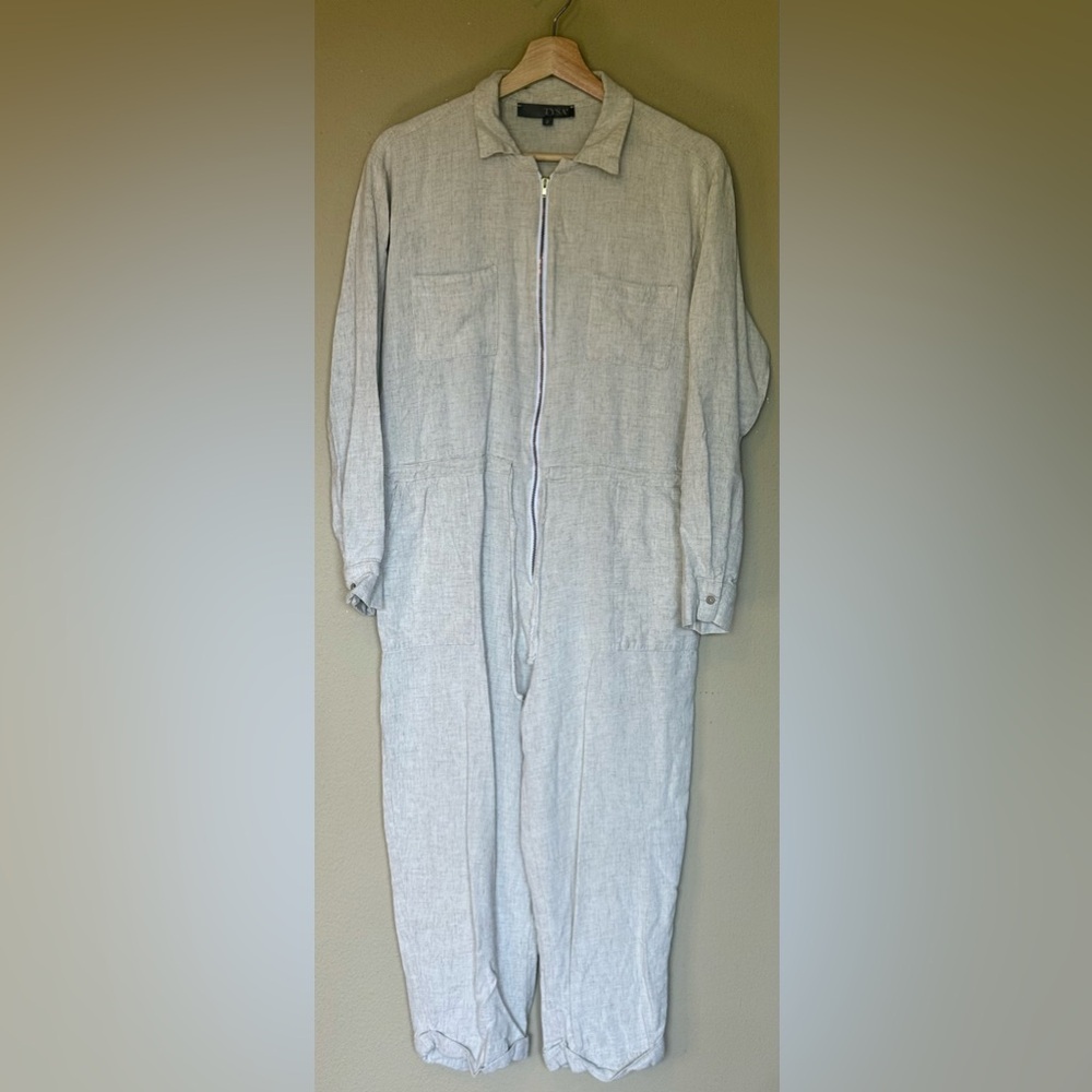 Revolve x TYSA Fly Me To The Moon Linen Jumpsuit in Neutral Size Medium - Picture 2 of 8